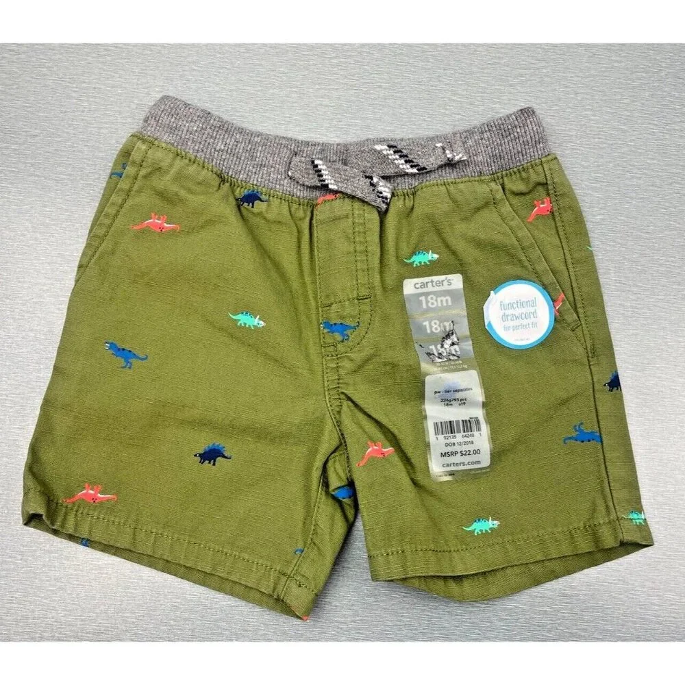 Carter's Baby Boy Pull-On Shorts  Dino Print Size 18M
